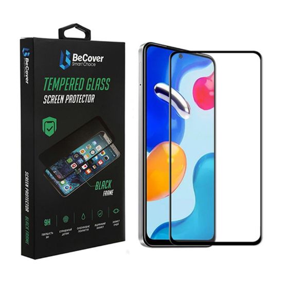  Зображення Скло захисне BeCover Xiaomi Redmi Note 11S 5G / Redmi Note 11T 5G Black (707500) 