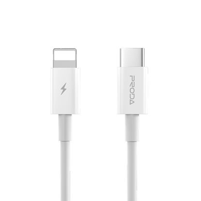  Зображення Дата кабель USB-C to Lightning 20W white Proda (PD-B27i-WHT) 