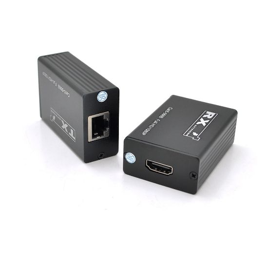  Зображення Подовжувач Vention HDMI - RJ-45 (F/F), Black (YT-SCPE HDM-30m1080Р/14903) 
