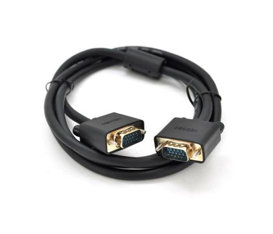  Зображення Кабель Veggieg (YT-VGA(M)/(M)3+6VG-1.5/19693) VGA-VGA, 1.5м, Black, конектор Gold, пакет 
