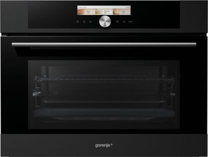  Зображення Духова шафа Gorenje електрична компактна, 50л, A+, дисплей, ф-ція мікрохвиль, чорний 