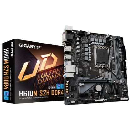  Зображення MB Socket_1700 GIGABYTE H610M S2H DDR4 (H610, DDR4, 64Gb, 3200MHz, LAN-1Gbt/s, D-Sub (VGA), DVI, DisplayPort, HDMI, 1xM.2 2280, 4xSata6.0Gb/s, Micro-ATX)) 