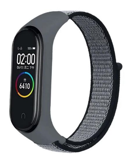  Зображення Ремінець до фітнес браслета BeCover Nylon Style для Xiaomi Mi Smart Band 7 Gray (707659) 