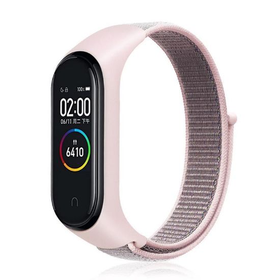  Зображення Ремінець до фітнес браслета BeCover Nylon Style для Xiaomi Mi Smart Band 7 Pink-Gray (707666) 