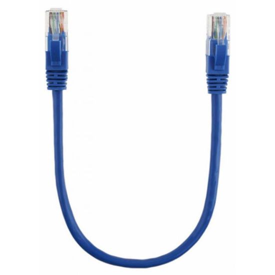  Зображення Патч-корд литий Ritar PCR-CCA/0.3Be/11358 UTP, CCA, RJ45, Cat.5e, 0,3m, синій 