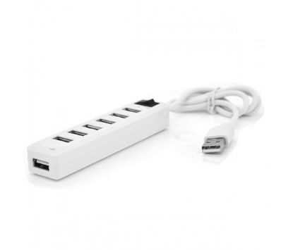  Зображення Концентратор USB2.0 Voltronic 7хUSB2.0 White (YT-H7S-W/12904), Blister 