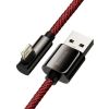  Зображення Кабель USB AM-Lightning M, 2 м, 2.4A, 90° Червоний, Legend Series Elbow CACS Baseus 