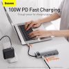  Зображення Док-станція USB3.1 Type-C-->USB C(PD)100W/HDMI 4K 30Hz/VGA/USB3.2/RJ45/SD+TF,9in1 Grey Baseus 