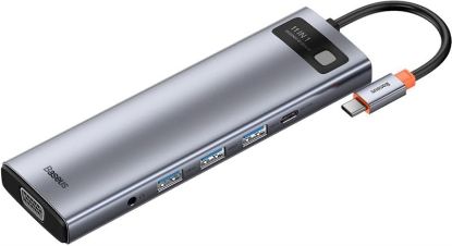  Зображення Концентратор USB-C Baseus Metal Gleam Series 11in1 Gray (CAHUB-CT0G) 