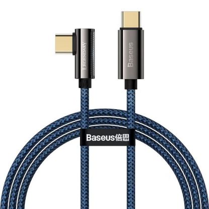  Зображення Кабель Baseus Legend Series Elbow USB-C-USB-C, 2м, Blue (CACS000703) 