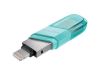  Зображення Флеш-накопичувач USB3.1 128GB Lightning SanDisk iXpand Flip Ice Mint (SDIX90N-128G-GN6NJ) 