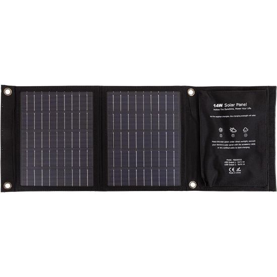  Зображення Портативна сонячна панель PowerPlant 14W з контролером 2xUSB-A (PB930555) 