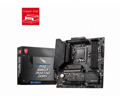  Зображення MB Socket_1700 MSI MAG B660M MORTAR DDR4 (B660, DDR4, 128Gb, 4800MHz, LAN-2,5Gbt/s, DisplayPort, HDMI, 2xM.2 2280, 4xSata6.0Gb/s, Wi-Fi (802.11 a/b/g/n/ac/ax), Bluetooth 5.2, Micro-ATX)) 