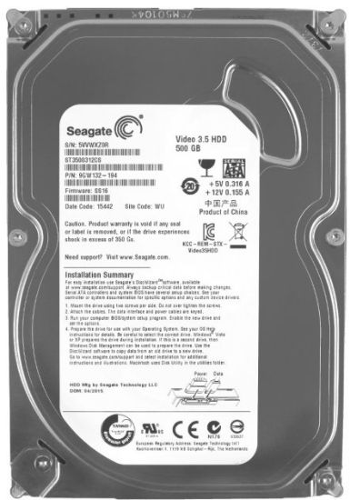  Зображення Накопичувач HDD SATA  500GB Seagate 5900RPM 8MB (ST3500312CS) Ref 