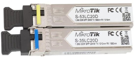  Зображення Комплект SFP-Трансиверiв MikroTik S-3553LC20D (S-35LC20D 1шт, S-53LC20D 1 шт) 