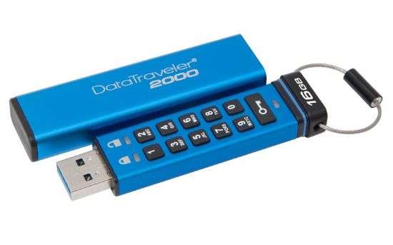  Зображення Модуль флеш-пам'яті KINGSTON 16GB Keypad USB 3.0 DT2000  256bit AES Hardware Encrypted 