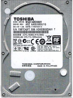  Зображення Накопичувач HDD 2.5" SATA  500GB Toshiba 5400rpm 8MB (MQ01ABD050V) Ref 