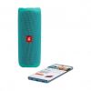  Зображення Акустична система 1.0 портативна JBL Flip 5, безпровідна, водозахищена, Bluetooth, Teal (JBLFLIP5TEAL) ) 
