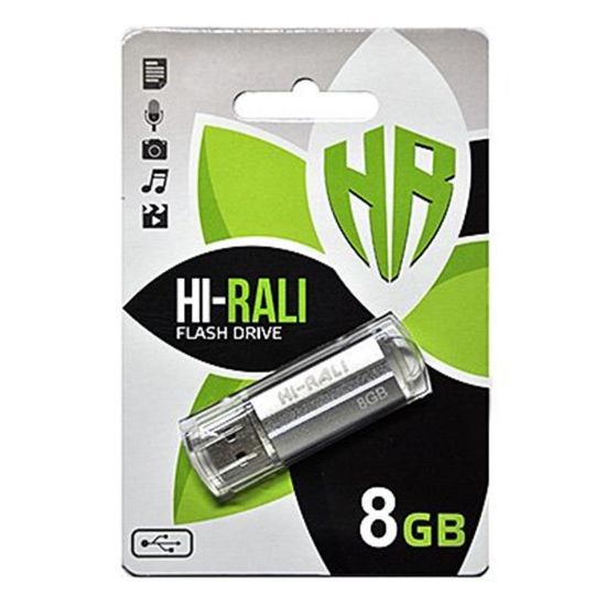  Зображення Флеш-накопичувач USB 8GB Hi-Rali Corsair Series Silver (HI-8GBCORSL) 