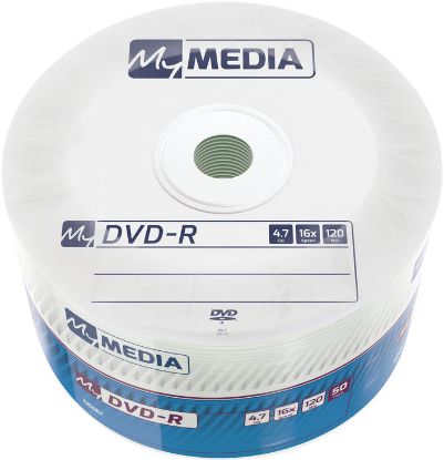  Зображення Диск DVD-R 4.7GB  16x   50рсs  MyMedia Matt Silver Wrap) 