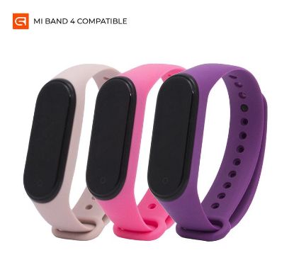  Зображення Ремінець Armorstandart для Xiaomi Mi Band 4/3 Pale Pink/Pink/Purple 3шт (ARM56668) 