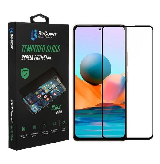  Зображення Скло захисне BeCover Xiaomi Redmi Note 10 5G Black (706653) 