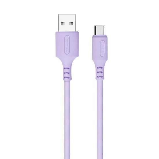  Зображення Кабель 1m USB 2.0 AM/Type-C Colorway (CW-CBUC044-PU) (soft silicone) 2.4A Purple 