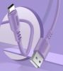  Зображення Кабель 1m USB 2.0 AM/Type-C Colorway (CW-CBUC044-PU) (soft silicone) 2.4A Purple 