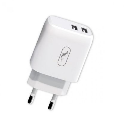  Зображення Зарядний пристрій SkyDolphin SC22EB (2USB, 2.1A) White (MZP-000161) 