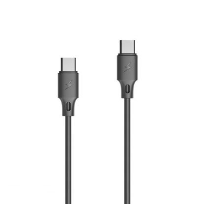  Зображення Кабель WK WDC-106a 3А USB-C - USB-C, 1м Black 