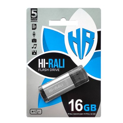  Зображення Флеш-накопичувач USB 16GB Hi-Rali Stark Series Silver (HI-16GBSTSL) 