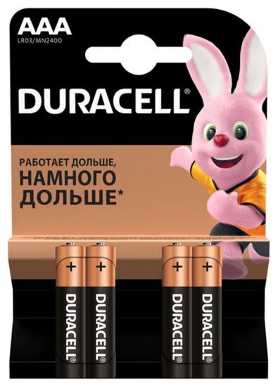  Зображення Батарейка Duracell Basic AAA/LR03 BL 4шт 