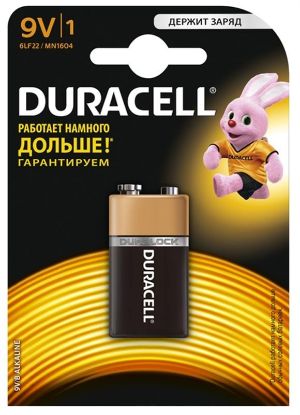  Зображення Батарейка Duracell Basic 6LR61/MN1604 BL 1шт 