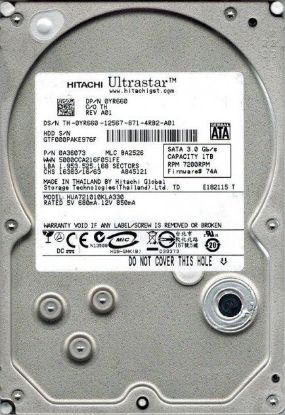  Зображення Накопичувач HDD SATA 1.0TB Hitachi (HGST) UltraStar A7K1000 7200rpm 32MB (HUA721010KLA330) Refurbish 