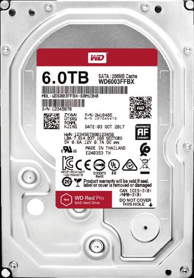  Зображення Жорсткий диск WD  6TB 3.5" 7200 256MB SATA Red Pro NAS 