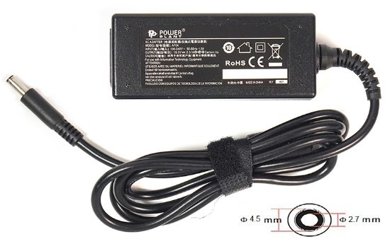  Зображення Блок живлення до ноутбуку PowerPlant DELL 220V, 45W, 19.5V, (4.5*3.0mm) (DE45G4527) 