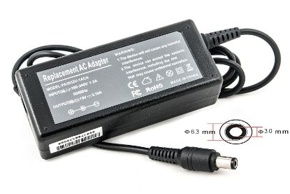  Зображення Блок живлення до ноутбуку PowerPlant TOSHIBA 220V, 19V, 60W, 3.16A (6.3*3.0mm) (TO60F6330) 