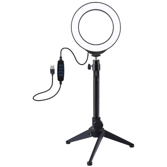  Зображення Набір блогера Puluz Ring USB LED lamp 4.7"+ table tripod (PKT3031) 