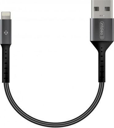  Зображення Кабель Intaleo CB0 USB-Lightning 0.2м Black/Grey (1283126495618) 