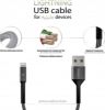  Зображення Кабель Intaleo CB0 USB-Lightning 0.2м Black/Grey (1283126495618) 