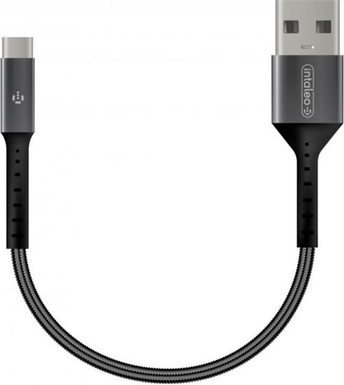  Зображення Кабель Intaleo CB0 USB-USB Type-C 0.2м Black/Grey (1283126495656) 