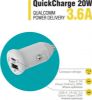  Зображення Зарядний пристрій Piko CC-302QP 2USB A+C/20W (1283126509896) 