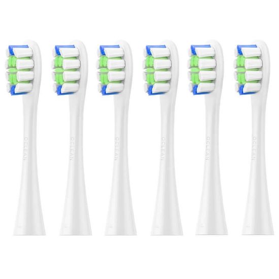  Зображення Насадка для зубної електрощітки Oclean P1C1 W06 Plaque Control Brush Head White (6 шт) (6970810552225) 