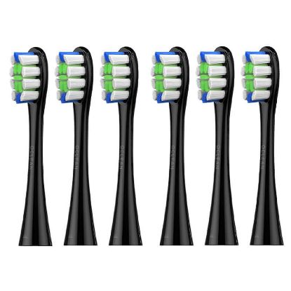  Зображення Насадка для зубної електрощітки Oclean P1C5 B06 Plaque Control Brush Head Black (6 шт) (6970810552232) 