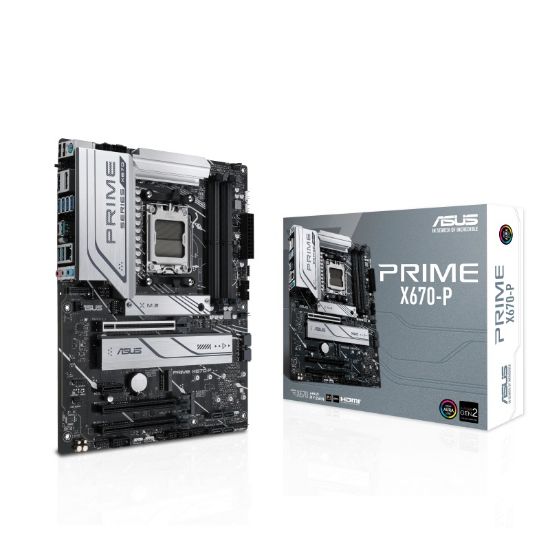  Зображення Материнська плата Asus PRIME X670-P (X670, DDR5, 128Gb, 6400MHz, LAN-2,5Гбіт/с, DisplayPort, HDMI, 1xM.2 22110, 2xM.2 2280, 6xSata 6.0 Gb/s, ATX)) 