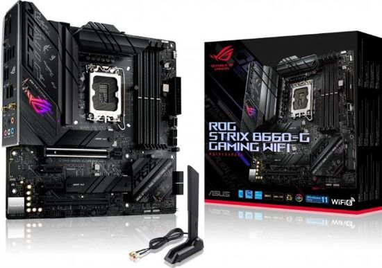  Зображення MB Socket_1700 ASUS ROG STRIX B660-G GAMING WIFI (B660, DDR5, 128Gb, 6000MHz, LAN-2,5Gbt/s, DisplayPort, HDMI, 2xM.2 2280, 4xSata6.0Gb/s, Wi-Fi (802.11 a/b/g/n/ac/ax), Bluetooth 5.2, Micro-ATX)) 