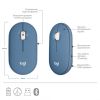  Зображення Мишка бездротова Logitech Pebble M350 (910-006753) Blueberry USB 