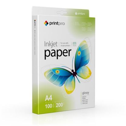  Зображення Бумага PrintPro глянц. 200г/м, A4 PG200-100 