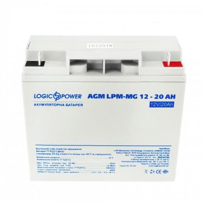  Зображення Акумуляторна батарея LogicPower 12V 20AH (LPM-MG 12 - 20 AH) AGM мультигель  