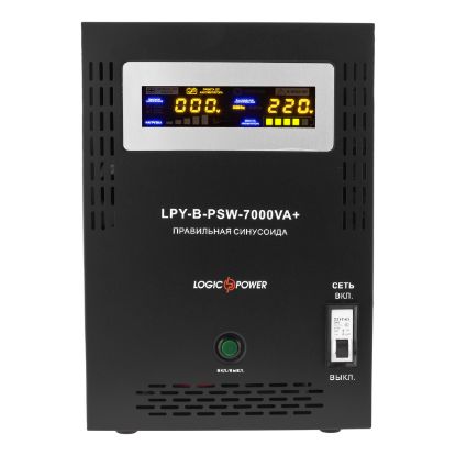  Зображення ДБЖ LogicPower LPY-B-PSW-7000VA+(5000Вт) (6616) 10A/20A з правильною синусоїдою 48В 